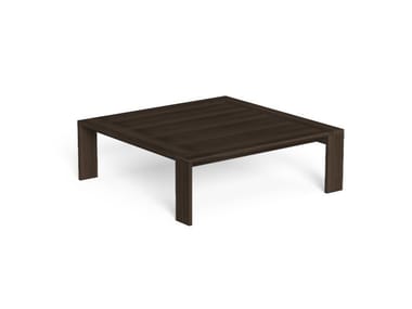 ARGO-WOOD - Low square Accoya¢ç wood garden side table (Request Info).