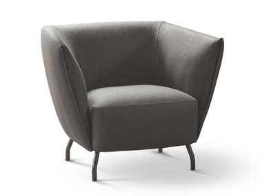 ARNO - Upholstered fabric armchair with armrests (Request Info).