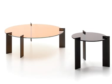 AULOS - Round glass coffee table (Request Info).