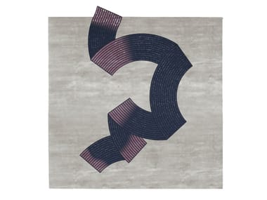 AURORA - Square rug in wool and bamboo silk (Request Info).