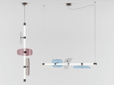 AXI - LED suspension lamp in metal and glass (Request Info).