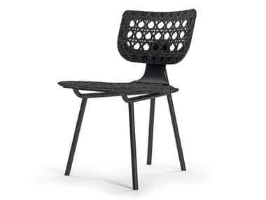 A?RIAS - Steel chair with leather straps (Request Info).