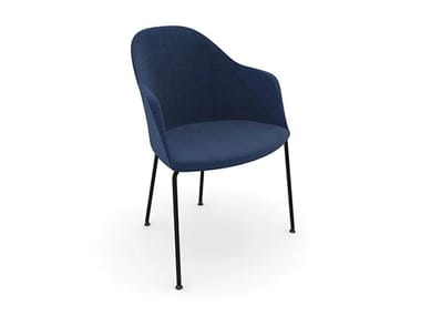 CILA - Polypropylene easy chair with armrests with integrated cushion (Request Info).