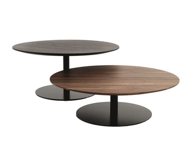 B14 - Round wooden side table (Request Info).