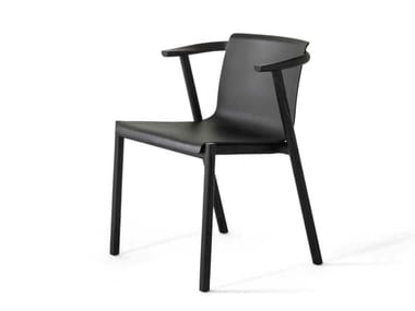 BAI LU - Wooden chair with armrests (Request Info).