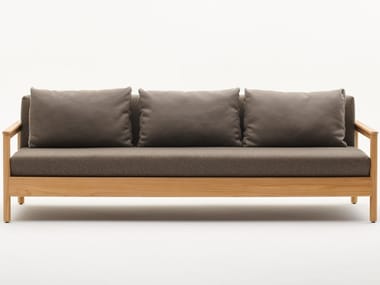 BALI - 3 seater teak garden sofa by Varaschin