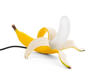 BANANA LAMP YELLOW DEWEY - LED resin and glass table lamp (Request Info).