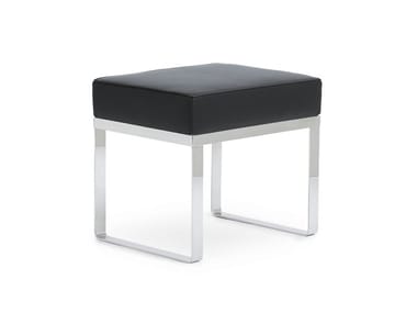 BANU - Low upholstered stool (Request Info).