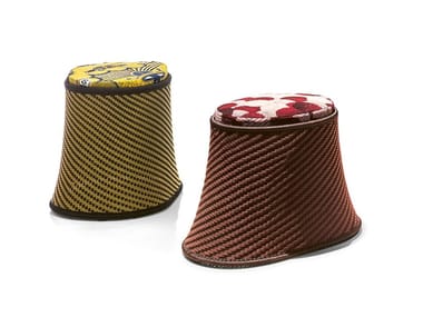 BAOBAB - Polyethylene handwoven threads pouf (Request Info).