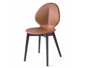 BASIL W - Upholstered tanned leather chair (Request Info).