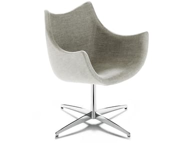 BASKET - Swivel fabric easy chair with 4-spoke base (Request Info).