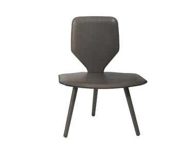 BAVARESK LOW - Upholstered leather easy chair by Dante - Goods And Bads