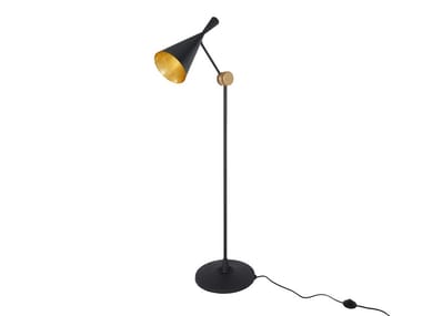 BEAT - LED adjustable brass floor lamp.