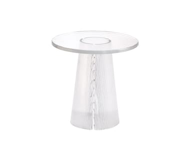 BENT - Round glass high side table (Request Info).