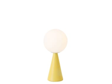 BILIA MINI - LED table lamp with metal base and glass lampshade (Request Info).
