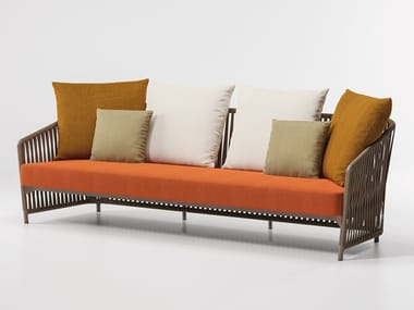 BITTA LOUNGE - 3 seater upholstered fabric garden sofa (Request Info).