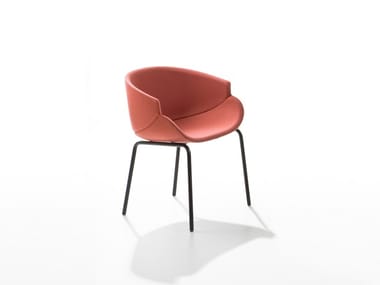 BIX - Upholstered fabric chair with armrests (Request Info).