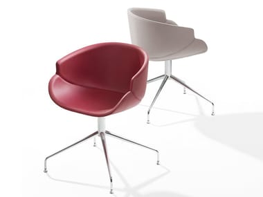 BIX - Trestle-based fabric chair with armrests (Request Info).