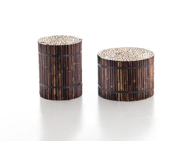 BLACK 19/21 - Low bamboo stool (Request Info).
