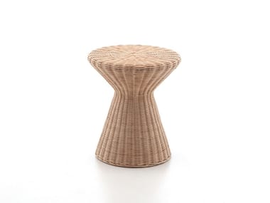 BOLLA 12 - Woven wicker stool / coffee table (Request Info).