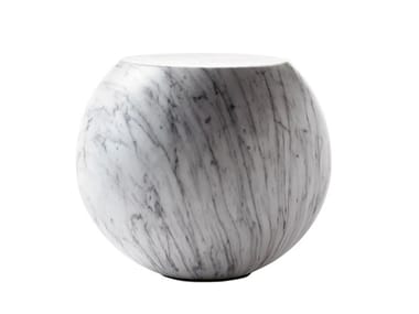 BONG - Round glass-fibre and resin coffee table (Request Info).