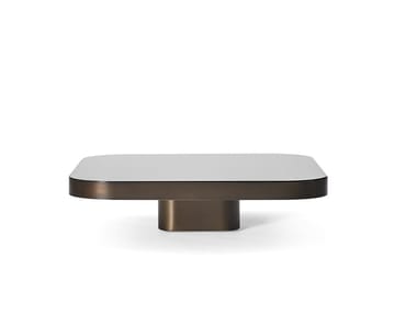 BOW COFFEE TABLE NO. 1 - Square brass coffee table (Request Info).