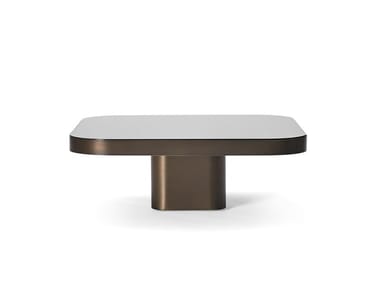 BOW COFFEE TABLE NO. 2 - Square brass coffee table (Request Info).