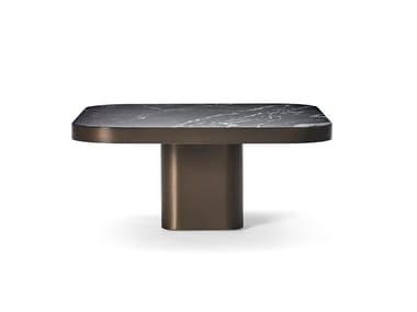 BOW COFFEE TABLE NO. 3 - Square brass coffee table (Request Info).