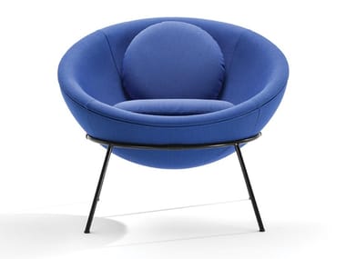 BOWL CHAIR - Leather or fabric armchair (Request Info).