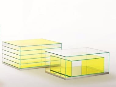 BOXINBOX - Low crystal coffee table with storage space (Request Info).
