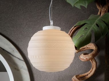 BRAILLE - Satin glass pendant lamp (Request Info).