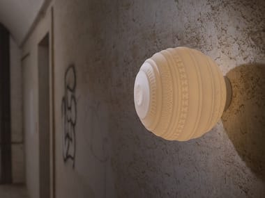 BRAILLE - Satin glass wall lamp / ceiling lamp (Request Info).