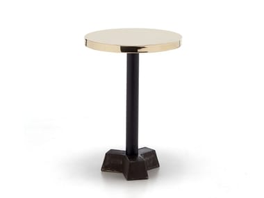BRASS 43/44/45/46/47 - Round cast iron side table (Request Info).