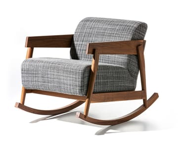 BRICK 307 - Rocking fabric armchair with armrests (Request Info).