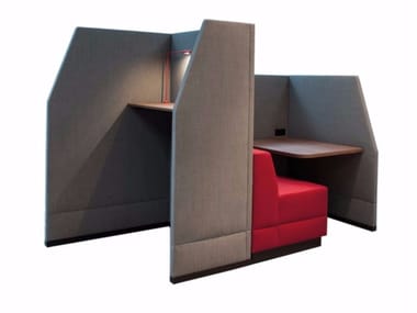 BRICKS WALL CUBICLE LOW - Acoustic fabric office booth (Request Info).
