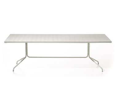 BRISE 33/34 - Rectangular garden table with perforated plate top (Request Info).