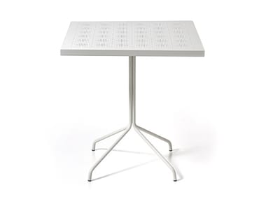 BRISE 38 - Square perforated metal garden table (Request Info).