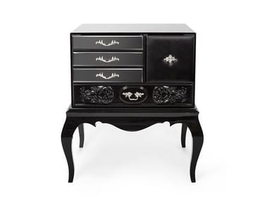 BROOKLYN - Mahogany bedside table with drawers (Request Info).