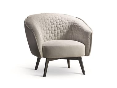 BRUNO - Upholstered fabric armchair with armrests (Request Info).