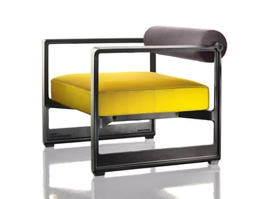 BRUT - Fabric armchair with removable cover with armrests (Request Info).