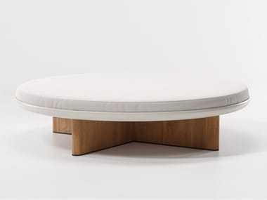 CALA - Round fabric garden pouf (Request Info).