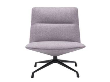 CAPRI LOUNGE BU1735 - Swivel upholstered armchair with 4-spoke base (Request Info).