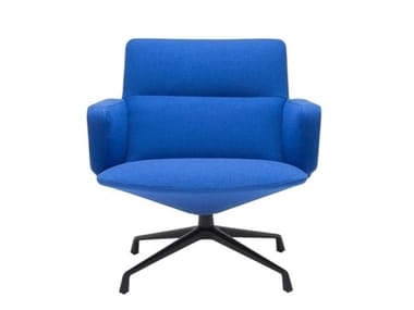 CAPRI LOUNGE BU1736 - Swivel armchair with 4-spoke base with armrests (Request Info).