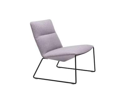 CAPRI LOUNGE BU1738 - Sled base upholstered armchair (Request Info).