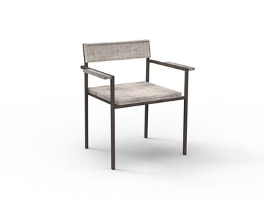 CASILDA - Stackable garden chair with armrests (Request Info).