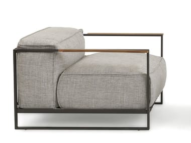 CASILDA - Fabric garden armchair with armrests (Request Info).