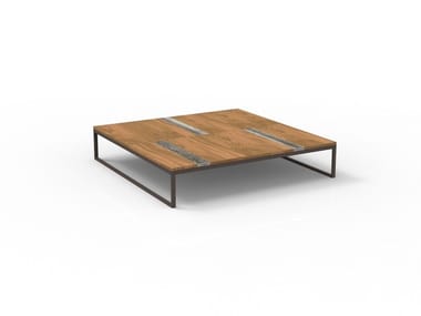 CASILDA - Square wooden garden side table (Request Info).