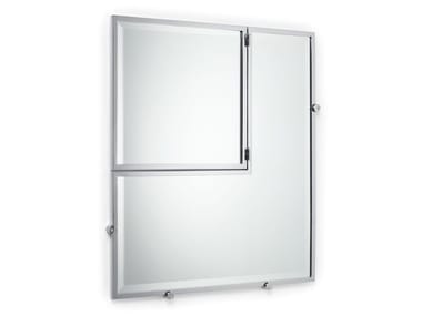 CASTELLAR - Rectangular wall-mounted chrome plated steel mirror (Request Info).