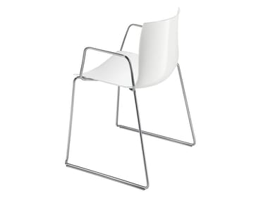 CATIFA 46 - Sled base chair with armrests (Request Info).