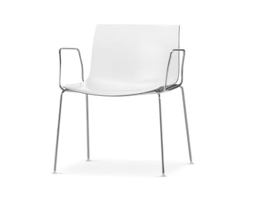 CATIFA 53 - Stackable chair with armrests (Request Info).